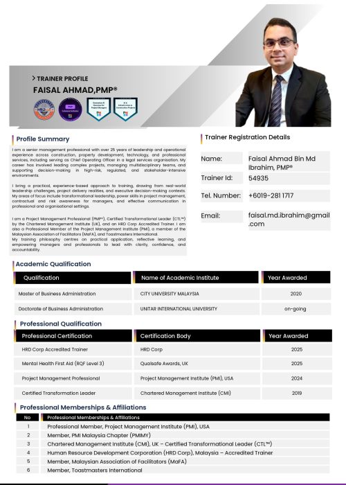 Faisal Ahmad Profile